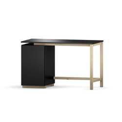 B-DES43 COLOR biurko z szafką na drewnianych nogach, różne kolory 100x50cm