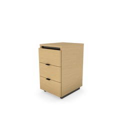 KON-DES2 PRO kontener pod biurko z forniru dębowego lub sklejki brzozowej