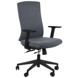 Krzesło obrotowe DELOS grafitowy z wysuwem siedziska i pianką wtryskową podstawa nylonowa