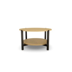 STK-NLEVEL2 PRO okrągły stolik kawowy z forniru dębowego 80 cm