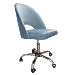 Fotel obrotowy Luna BL06 szary błękit