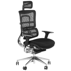 Fotel biurowy obrotowy ergonomiczny Kalimnos tkanina/aluminium